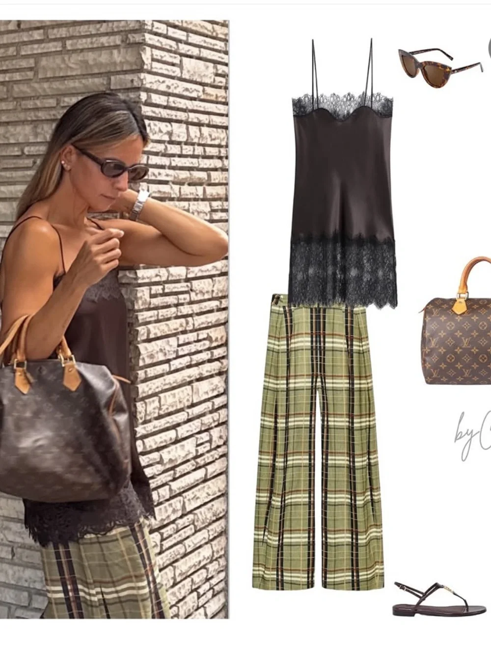 Zara NWT ZW Collection linen blend checkered plaid pants 8371/029 - Picture 8 of 12